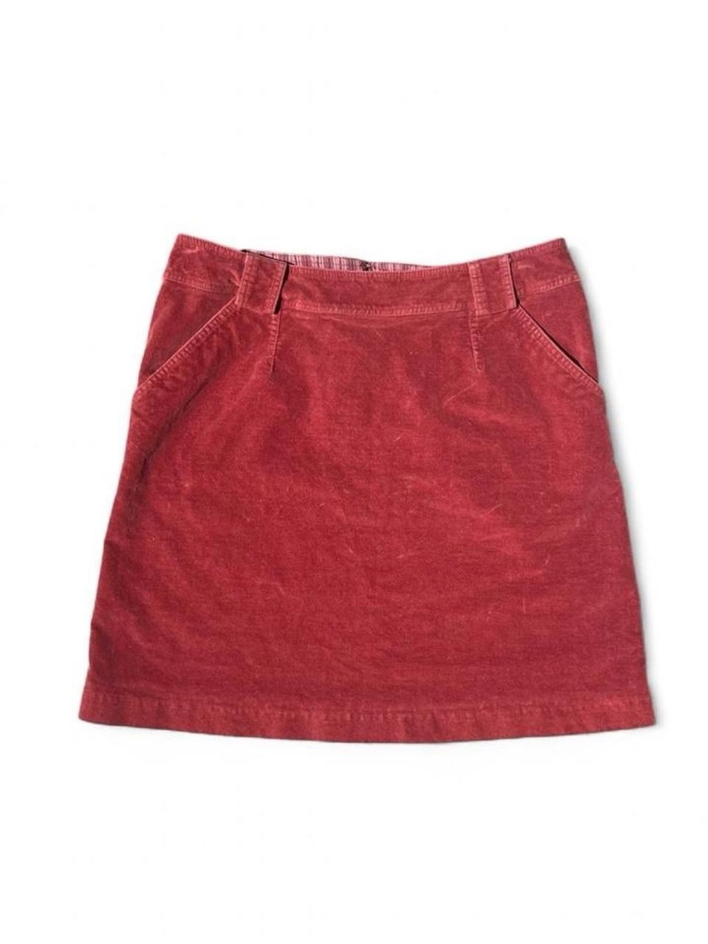 Peruvian Connection Rust Corduroy A-Line Mini Skirt Size 10
